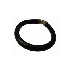 Pulseira Xernus Prata 3NF27107 Couro Preto