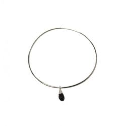 Pulsera Xernus Plata NF2581-N Lagrima Color Negra
