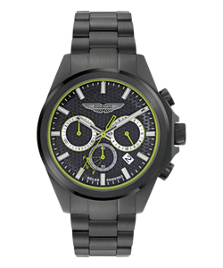 Reloj Aston Martin Hombre MTRH2S601 Cronógrafo Acero Gun Metal Solar