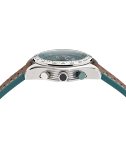 Reloj Aston Martin Hombre MTRS1F501 Piel Marrón Cronógrafo Acero Analógico