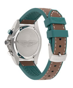 Reloj Aston Martin Hombre MTRS1F501 Piel Marrón Cronógrafo Acero Analógico