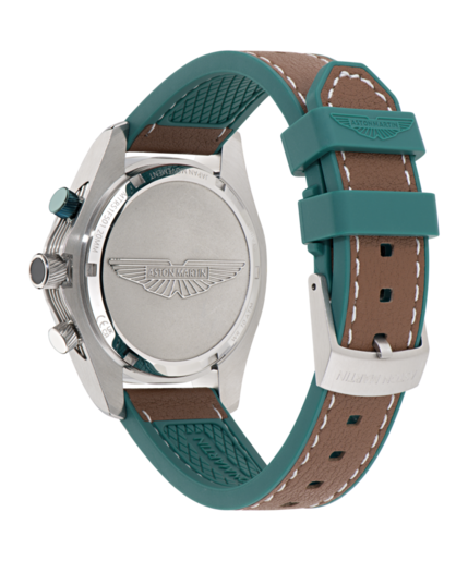 Reloj Aston Martin Hombre MTRS1F501 Piel Marrón Cronógrafo Acero Analógico