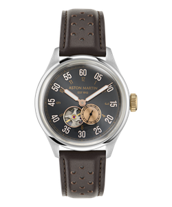 Reloj Aston Martin Hombre MTTS1F501 Piel Marrón Acero Automático