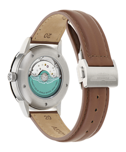Reloj Aston Martin Hombre MTTS3F602 Piel Marrón Acero Automático
