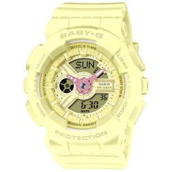 Reloj Baby-G Casio Mujer BA-110AH-9A Resina Amarillo Sport Analógico-Digital