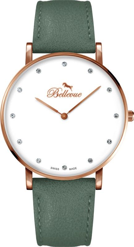 Montre Femme Bellevue B.57 Cuir Synthétique Vert