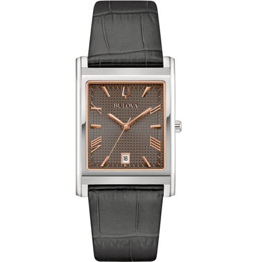 Bulova Herrenuhr 96B443 Graues Leder
