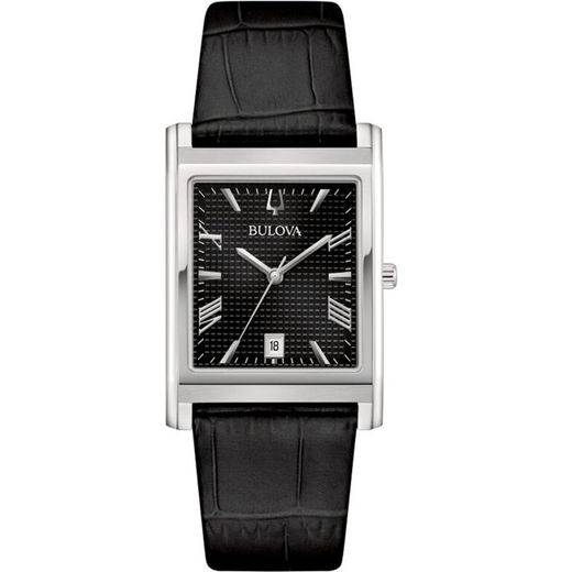 Orologio da uomo Bulova 96B445 in pelle nera