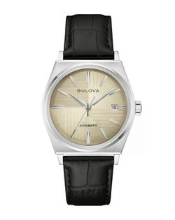 Reloj Bulova Hombre 96B483 Frank Sinatra Edición Limitada Piel Negra Acero Automático