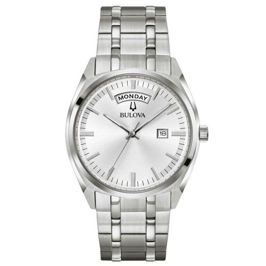 Montre Bulova pour homme 96C127 en acier avec jour et date