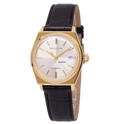 Reloj Bulova Hombre 97B243 Frank Sinatra Edición Limitada Piel Negra Dorado Automático