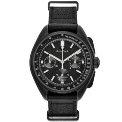 Reloj Bulova Hombre 98A186 Piel Negra Cronógrafo Acero Negro Analógico