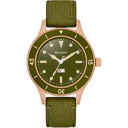 Reloj Bulova Hombre 98A324 Nylon Verde
