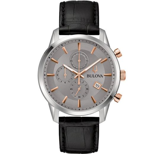 Rellotge Bulova Home 98B409 Pell Negra