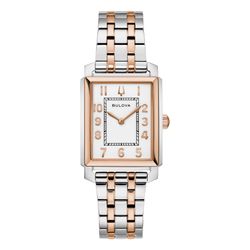 Reloj Bulova Mujer 98L328 Acero Plateado Bicolor Rose Analógico