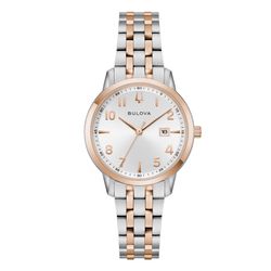 Reloj Bulova Mujer 98M140 Acero Bicolor Rose Analógico
