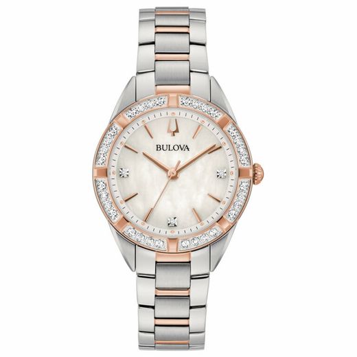 Rellotge Bulova Dona 98R281 Acer Bicolor Rosat Diamants