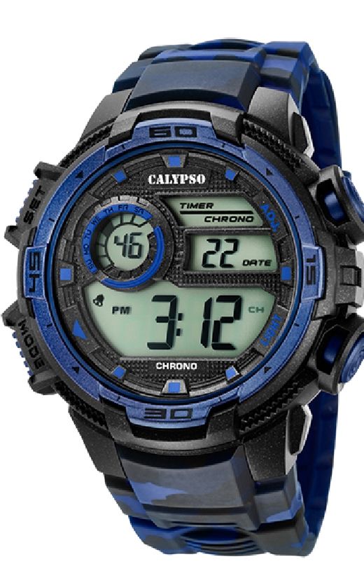 Reloj Calypso Hombre K5723/1 Sport Azul Bicolor Negro Digital