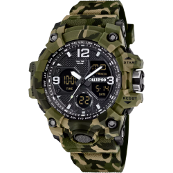 Reloj Calypso Hombre K5855/3 Sport Verde Bicolor Marrón Analógico-Digital
