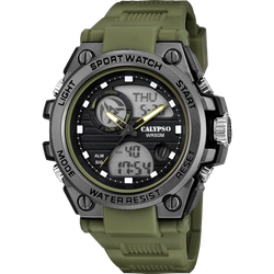 Reloj Calypso Hombre K5875/3 Plástico Negro Bicolor Verde Analogico-Digital