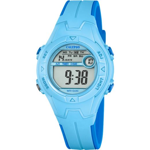 Relógio infantil Calypso K5849/2 esportivo azul claro