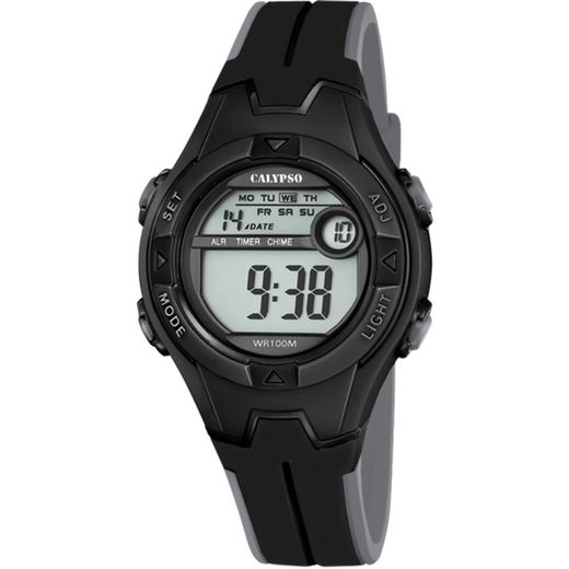 Montre Enfant Calypso K5849/6 Sport Noir Bicolore Gris