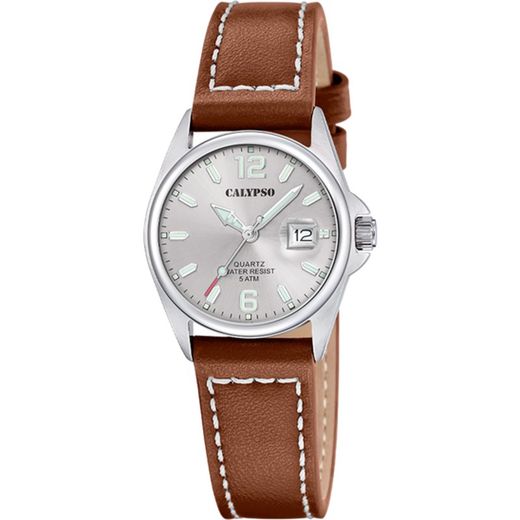 Montre Femme Calypso K5871/2 Cuir Marron