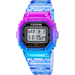 Reloj Calypso Unisex K5874/3 Sport Morado Bicolor Azul Digital