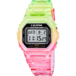 Reloj Calypso Unisex K5874/4 Sport Amarillo Bicolor Rosa Digital
