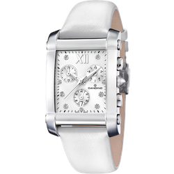 Reloj Candino Hombre C4284/n Piel Blanca Acero Cronógrafo Analógico