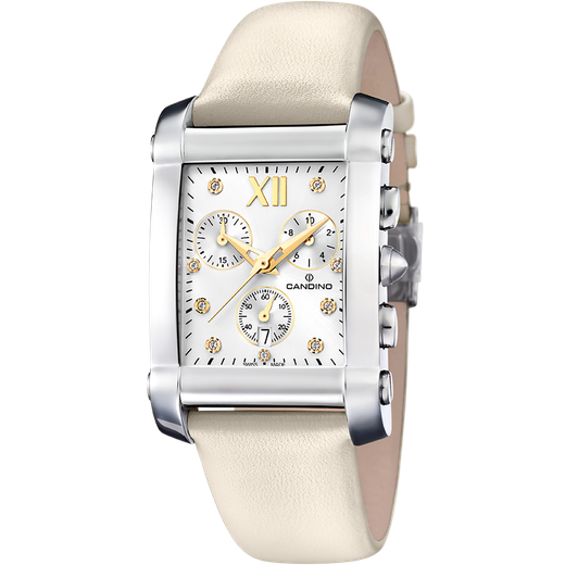 Reloj Candino Hombre C4284/O Piel Beige Acero Cronógrafo Analógico