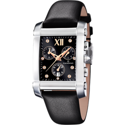 Reloj Candino Hombre C4284/q Piel Negra Acero Cronógrafo Analógico