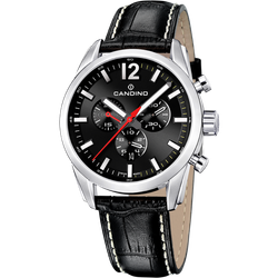 Reloj Candino Hombre C4408/9 Piel Negra Acero Cronógrafo Analógico