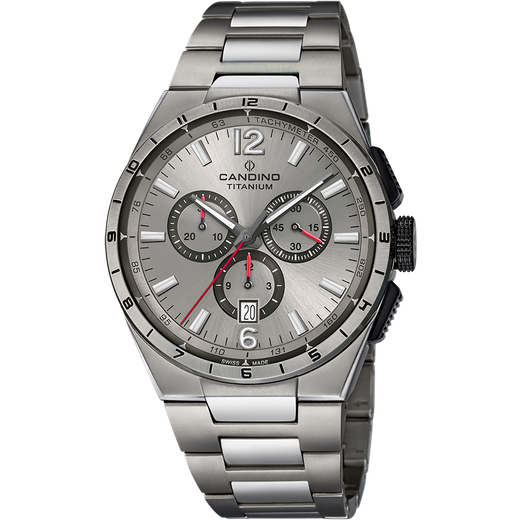 Reloj Candino Hombre C4603/G Titanio Gris Cronógrafo Analógico