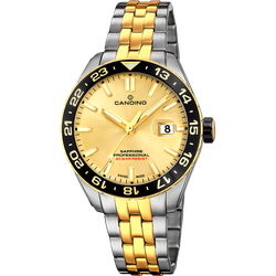 Reloj Candino Hombre C4718/1 Acero Plateado Bicolor Dorado Analógico