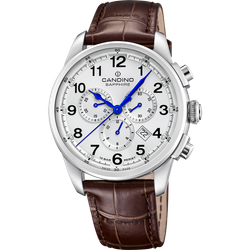 Reloj Candino Hombre C4745/1 Piel Marrón Acero Cronógrafo Analógico