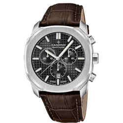Reloj Candino Hombre C4747/4 Piel Marrón Acero Cronógrafo Analógico