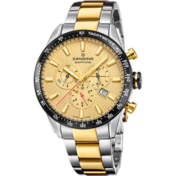 Reloj Candino Hombre C4748/A Acero Plateado Bicolor Dorado Cronógrafo Analógico