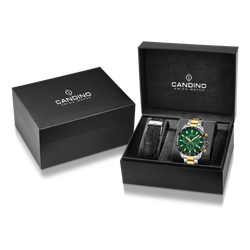 Reloj Candino Hombre C4748/C Acero Plateado Bicolor Dorado Cronógrafo Analógico