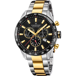 Reloj Candino Hombre C4748/D Acero Plateado Bicolor Dorado Cronógrafo Analógico