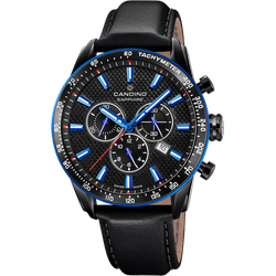 Reloj Candino Hombre C4759/4 Piel Negra Acero Negro Cronógrafo Analógico