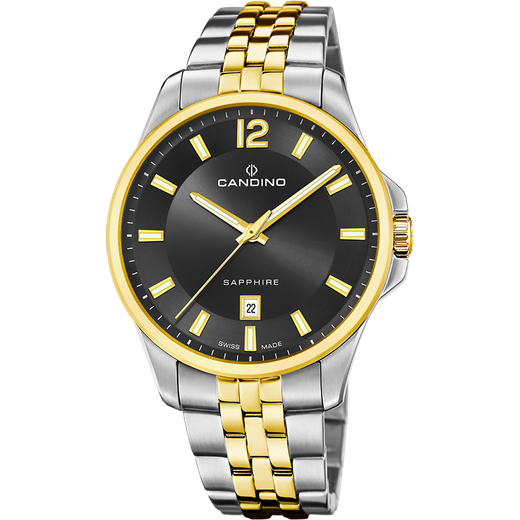 Reloj Candino Hombre C4765/4 Acero Plateado Bicolor Dorado Analógico