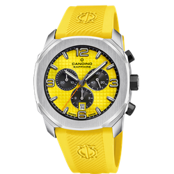 Reloj Candino Hombre C4774/1 Sport Amarillo Acero Cronógrafo Analógico
