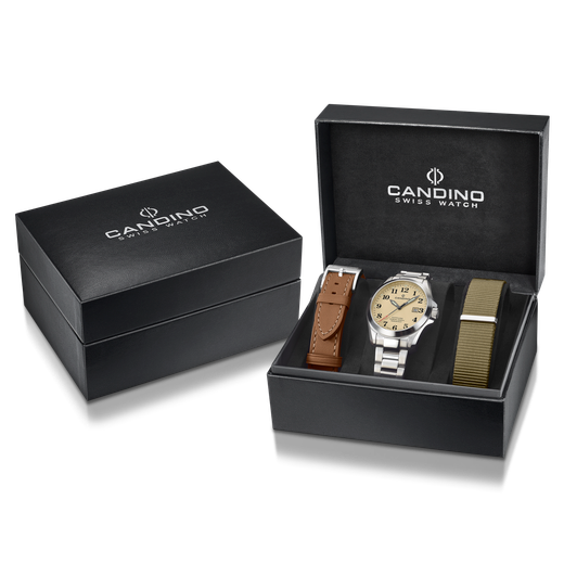 Reloj Candino Hombre C4785/1 Acero Analógico C/ Correas Intercambiables