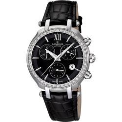 Reloj Candino Mujer C4522/2 Piel Negra Acero Cronógrafo Analógico
