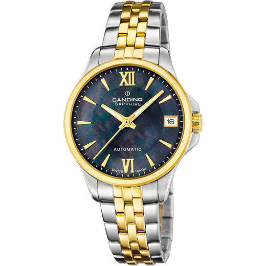 Reloj Candino Mujer C4771/7 Acero Bicolor Dorado Automático