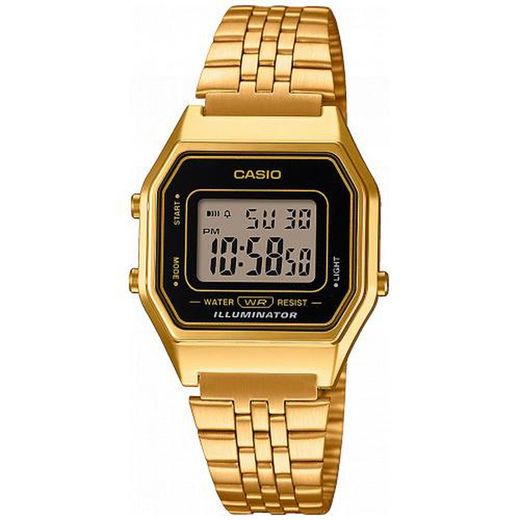 Relógio de ouro feminino Casio Digital LA680WEGA-1ER