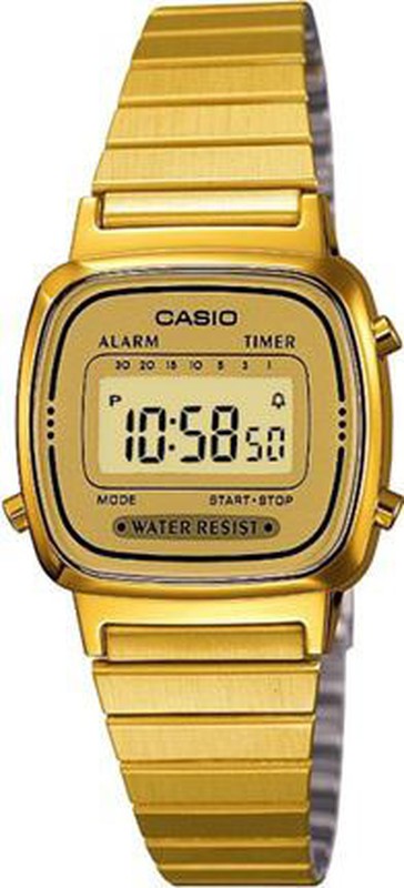 Reloj Casio dorado Retro de mujer, con correa de malla, ref.  LA670WEMY-9EF.