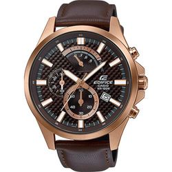 Montre Casio Edifice EFV-530GL-5AVUEF en cuir marron