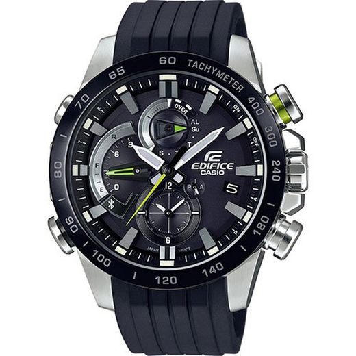 Casio Edifice EQB-800BR-1AER Silicone Leather Bluetooth Watch